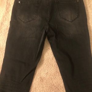 Black embroidered skinny jeans. Brand new.